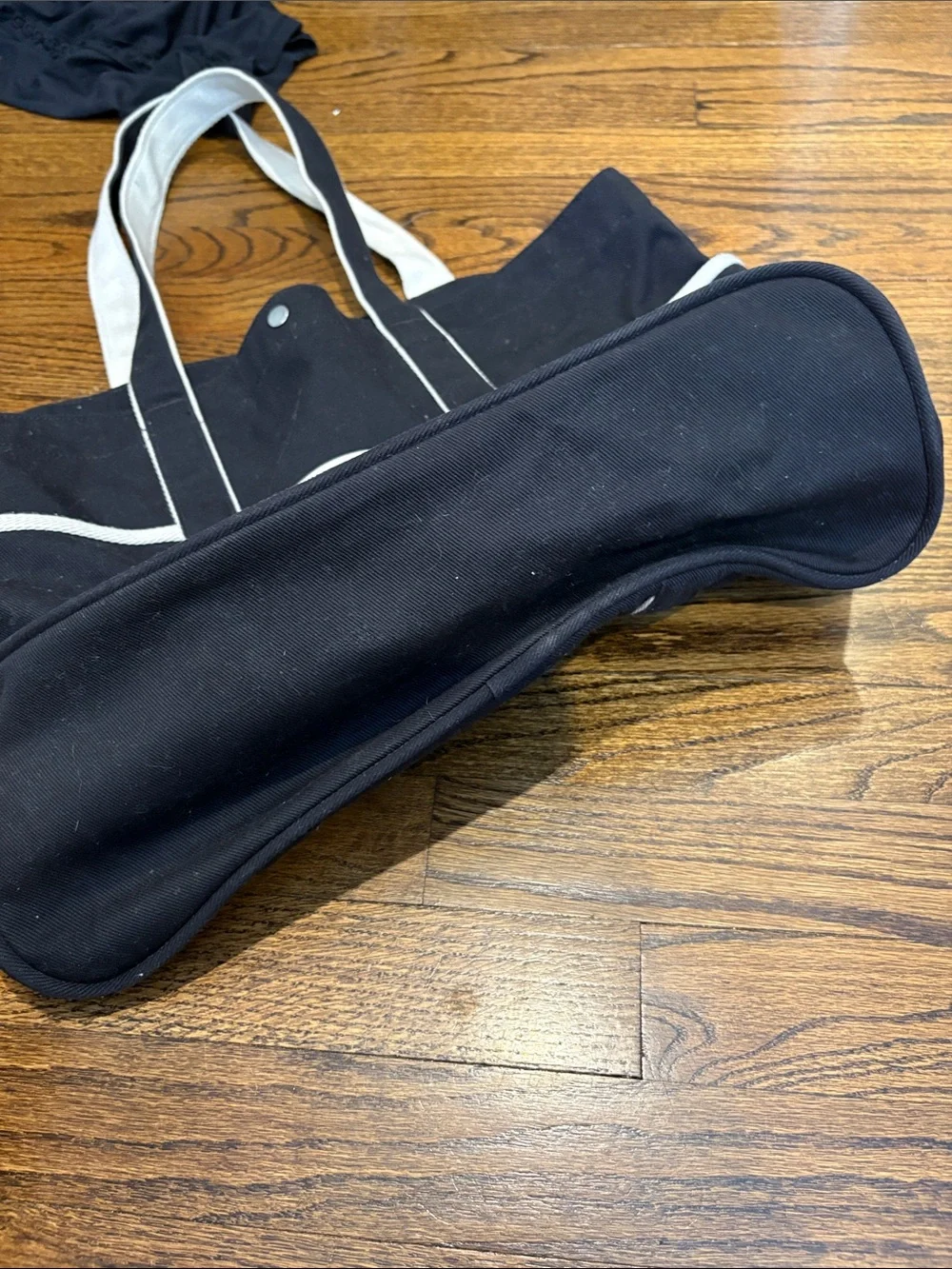lululemon athletica Black Tote Bag with White Trim